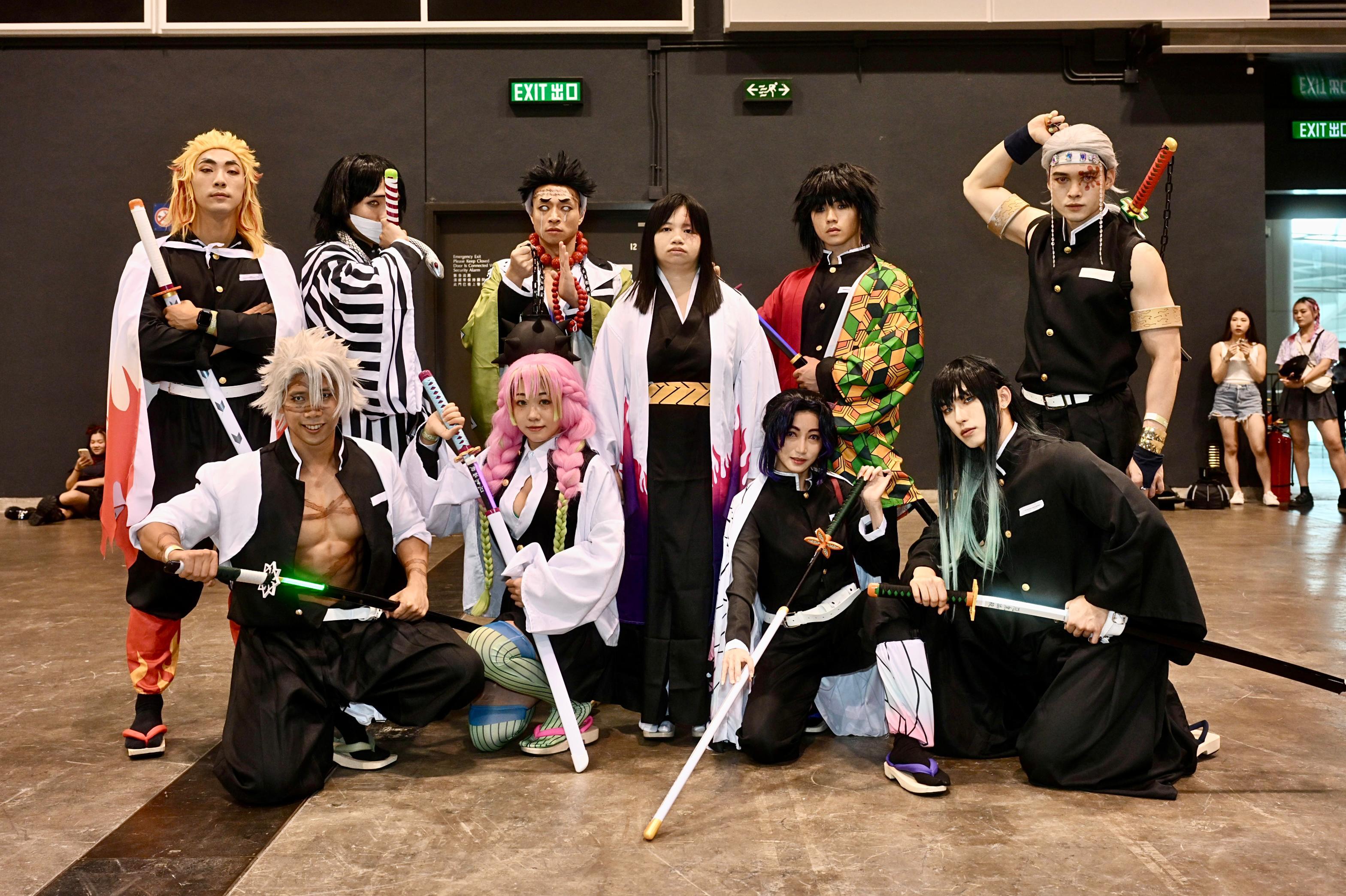 動漫節2024｜薛影儀cosplay 《鬼滅之刃》 扮產屋敷耀哉率九柱踩場