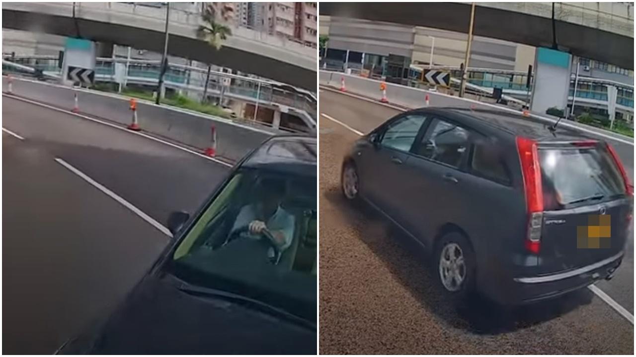 車Cam直擊｜私家車切線撞貨車飄移