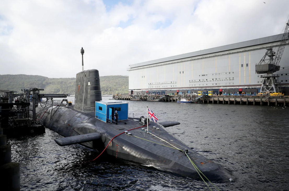 英國皇家海軍擁有4艘攜帶核武的潛艦(網上圖片)