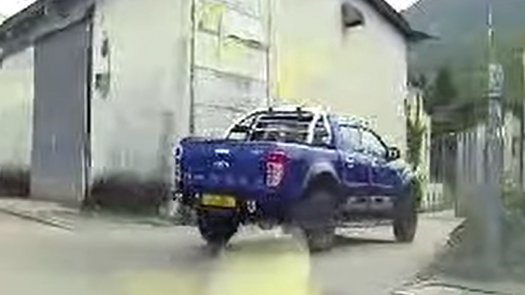 車cam直擊｜元朗車輾死狗不顧而去 網民怒斥司機正畜生 (網上影片截圖)