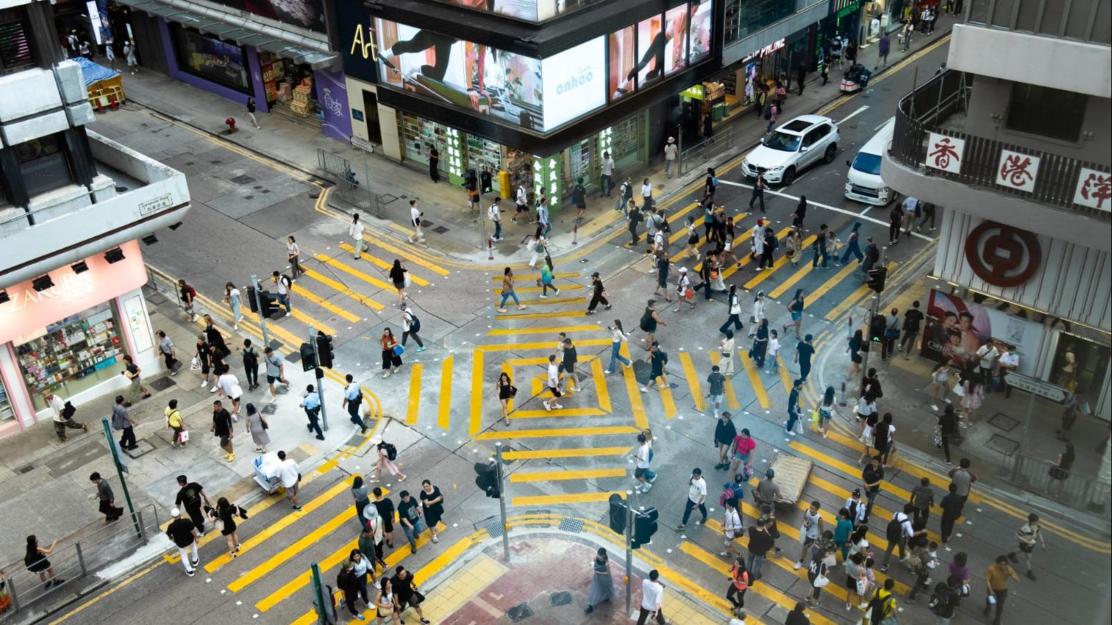 對角過路處｜尖沙咀加拿分道與加連威老道過路處　今起啟用(林靄怡攝)