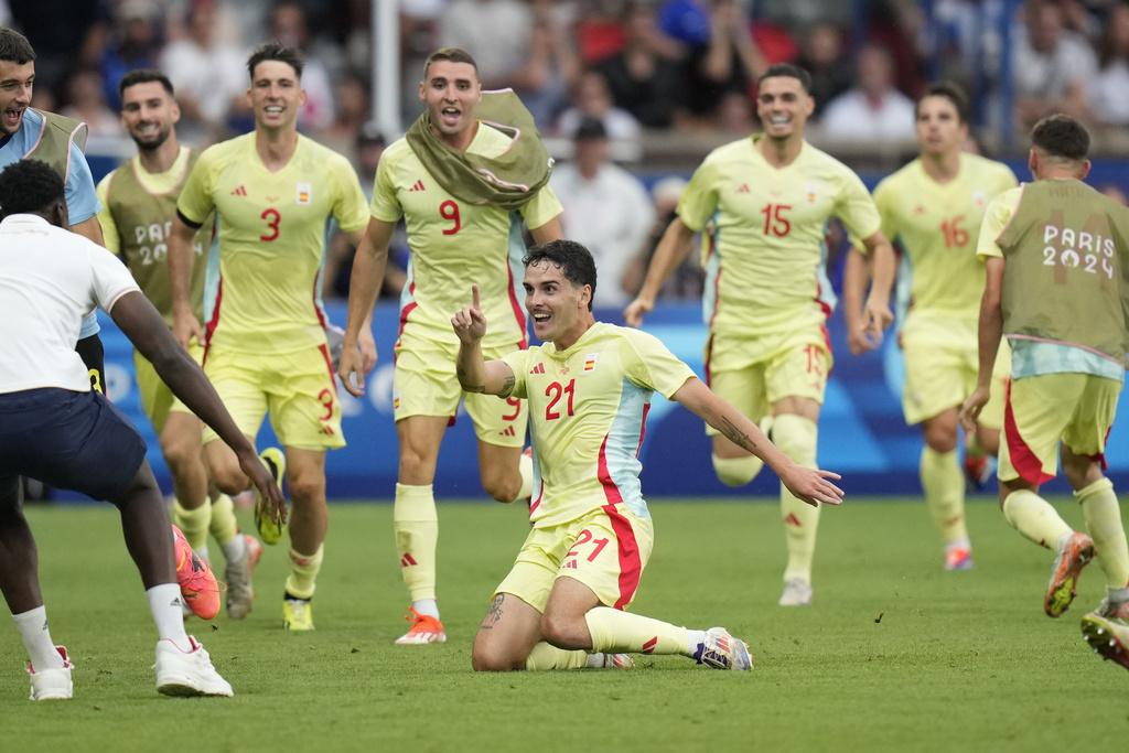 巴黎奧運｜奇情！　西班牙加時5:3擊敗法國　事隔22年後再摘男足金牌