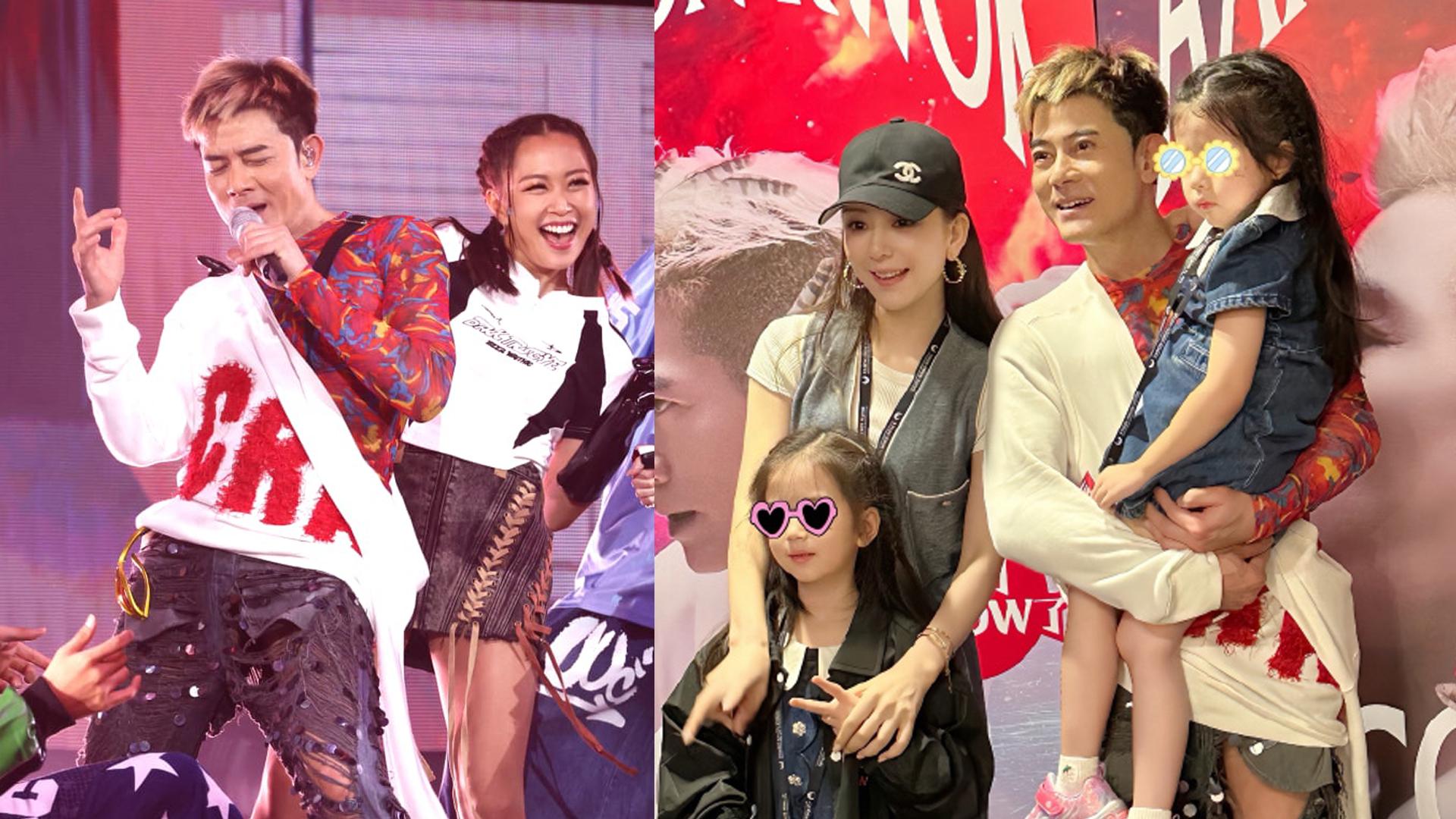 郭富城演唱會｜方媛晒後台全家福 大女高至媽咪心口