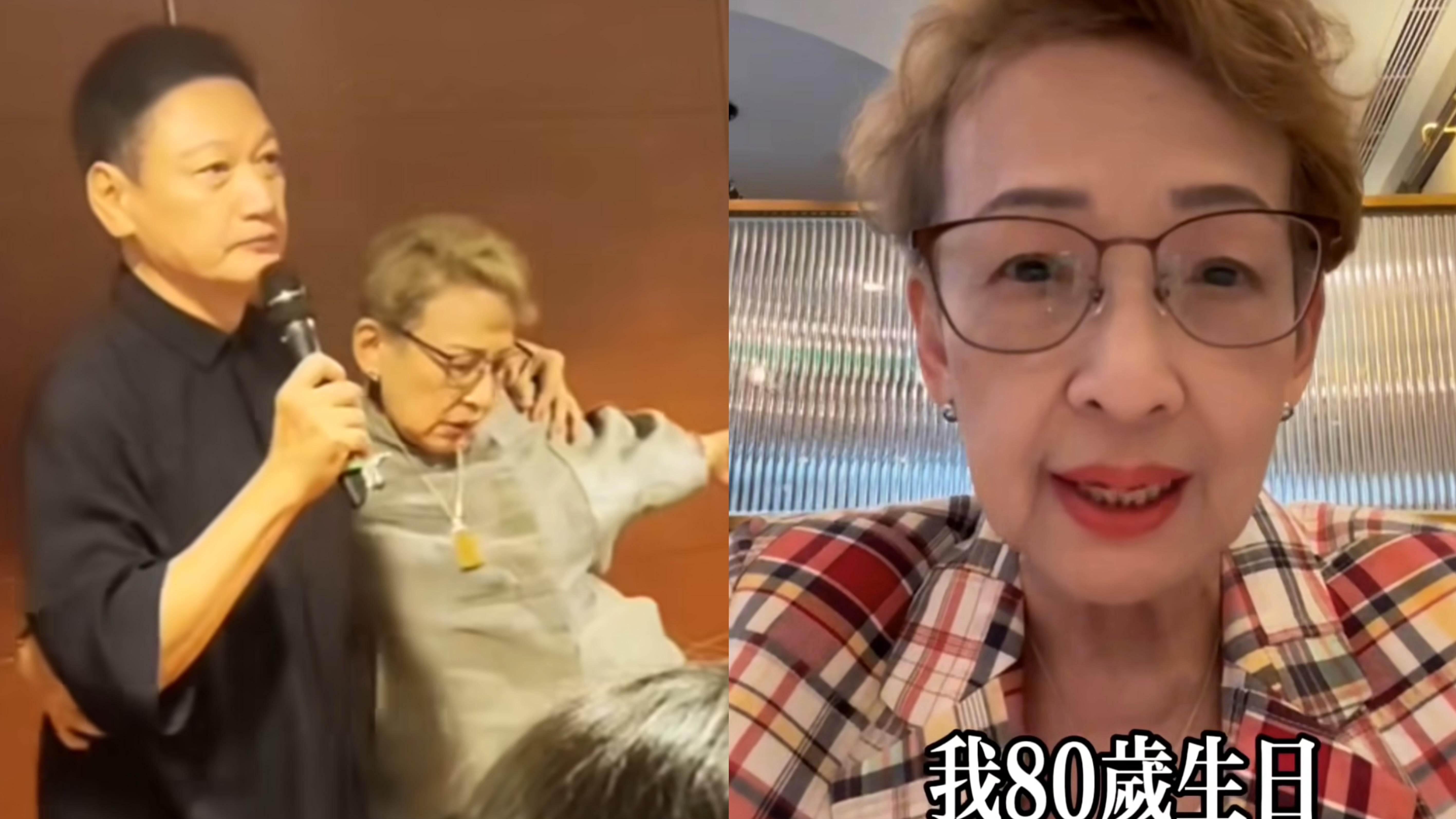 馮素波80大壽 陶大宇獻唱《倒轉地球》獲壽星女上台伴舞