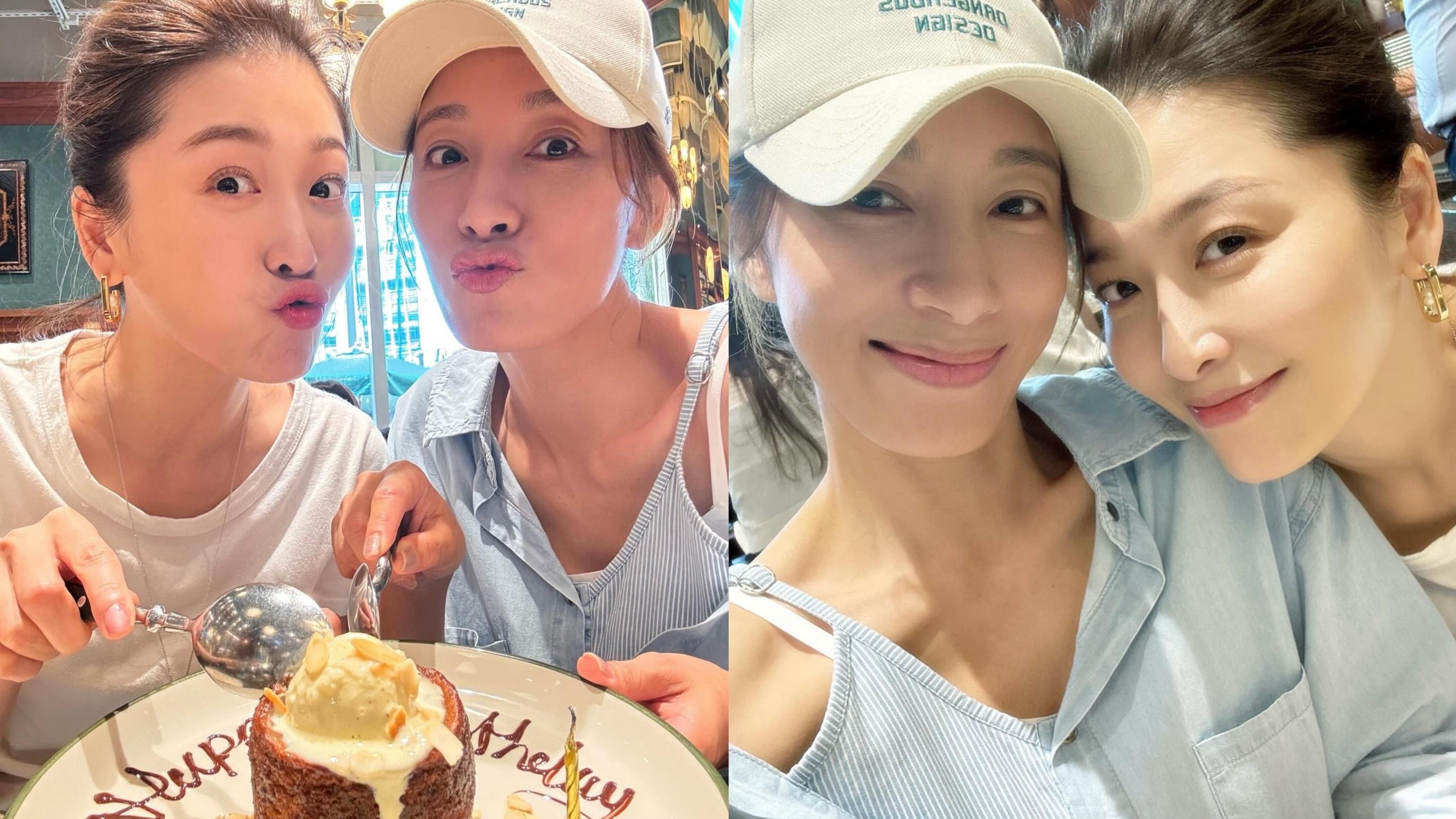 楊茜堯周勵淇孖住慶祝45歲生日 原來是同年同月同日生