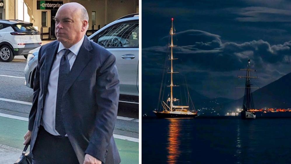 豪華遊艇「貝氏號」周一在意大利西西里遇風暴沉沒，1死6失蹤，失蹤者包括英國科技大亨林奇。(美聯社)