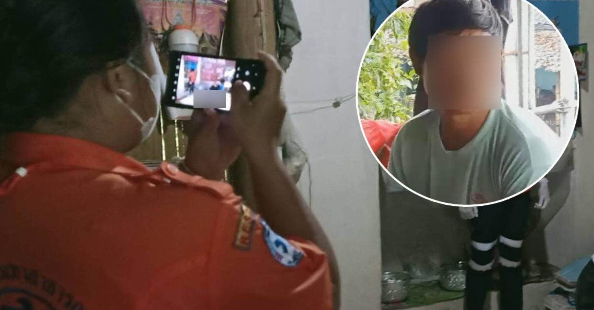 警員到案發現場拍照搜證，初步懷疑兇手是死者丈夫阿榮。(互聯網)