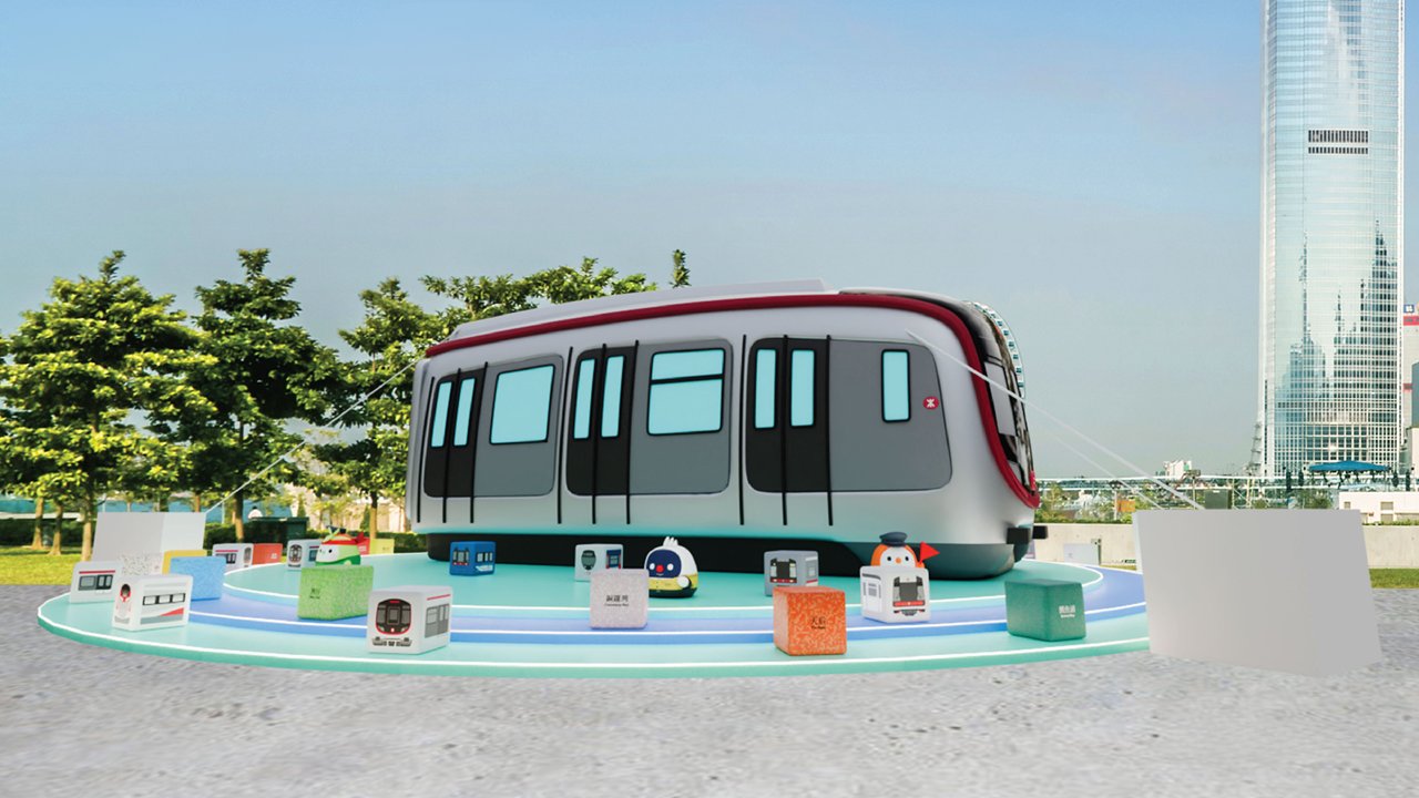 八米高巨型充氣列車 (港鐵提供)