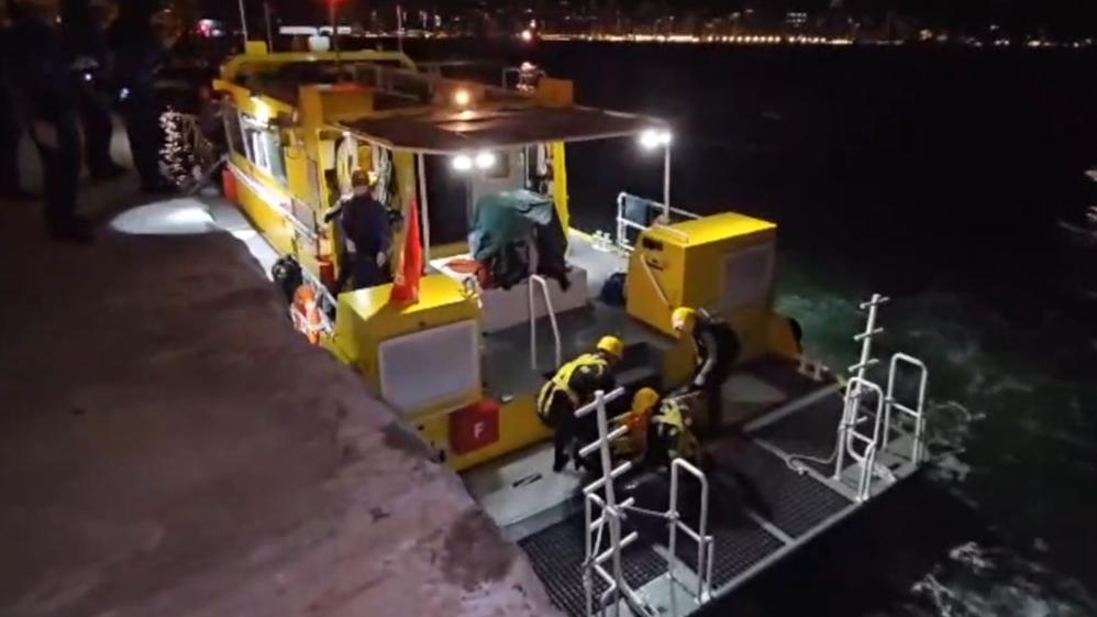 昂船洲大橋底釣客發現浮屍，證實為上周五跳橋男子。(電視截圖)