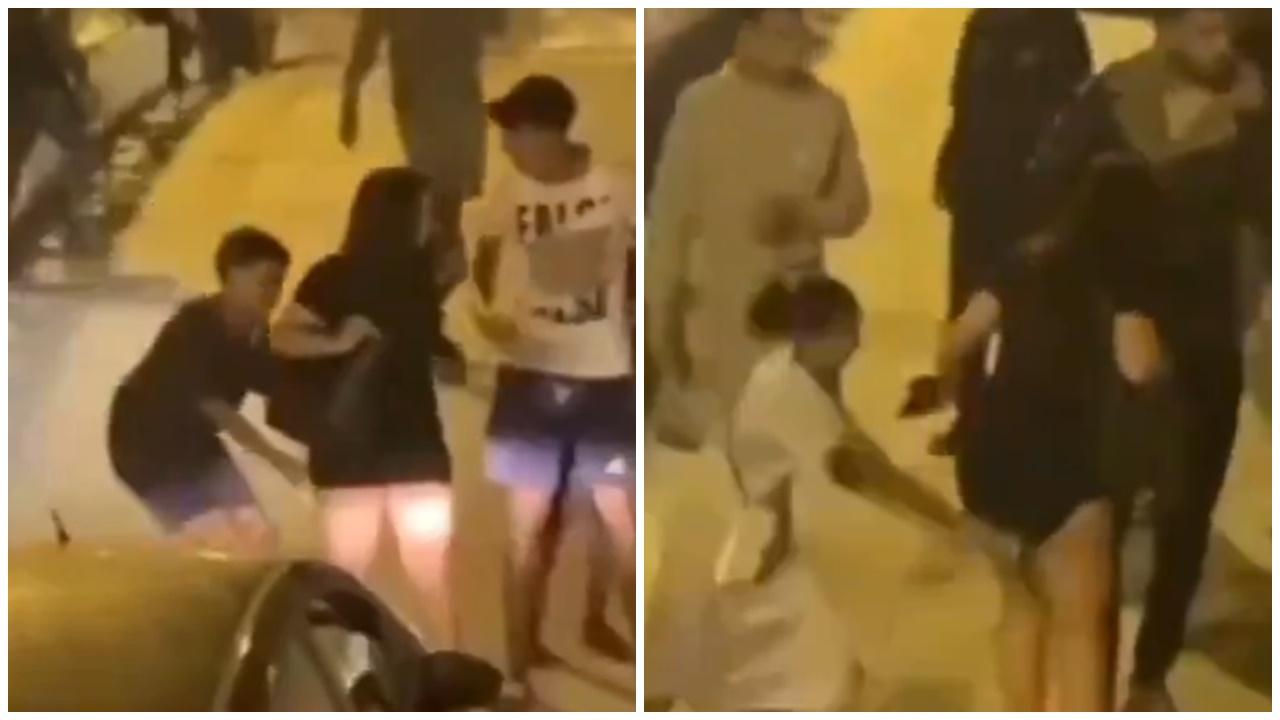 摩洛哥女當街被多人掀裙非禮，色狼竟然有男有女震驚民眾。(X)