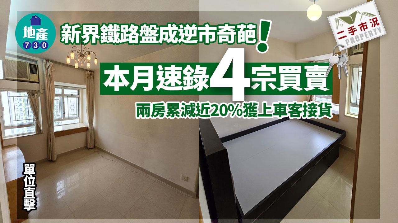 新界鐵路盤成逆市奇葩！本月交投激增 兩房減價近20%獲上車客承接(多圖)｜二手市況