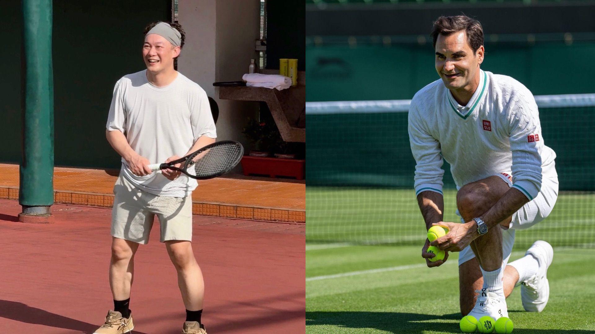 Eason傷後再打網球 代表香港與偶像費達拿組隊參與大師賽