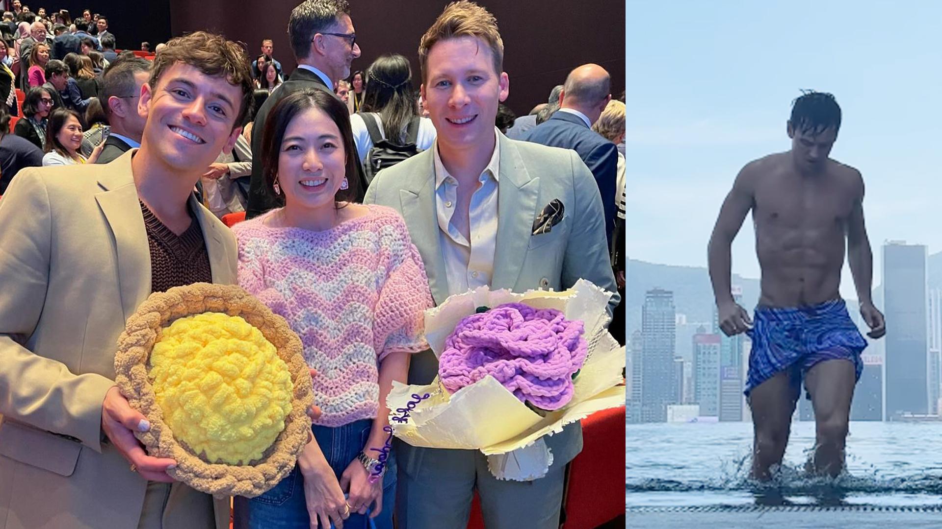 英國跳水王子Tom Daley來港 甘比晒合照網民期待二人出聯乘