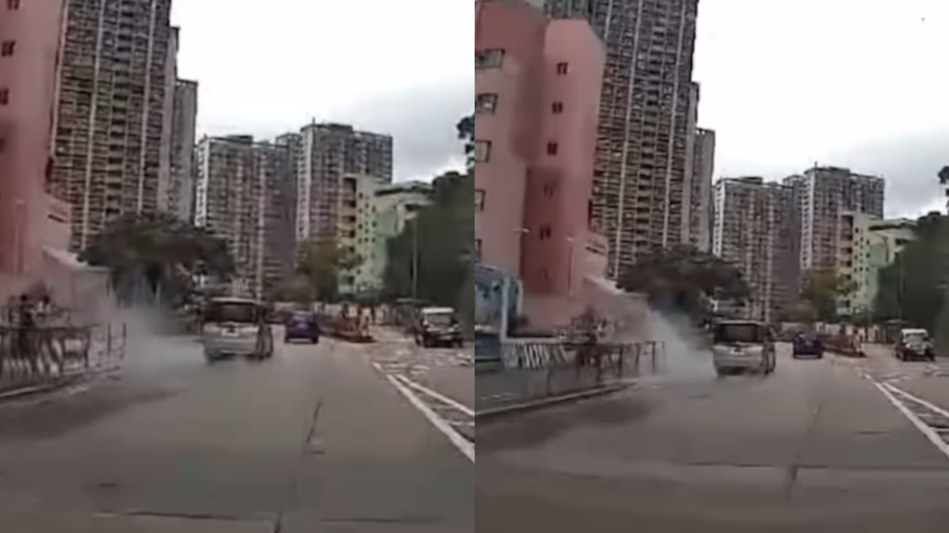 車Cam直擊｜私家車極「無品」，專登開車駛水氹濺濕途人(車cam L（香港群組）)