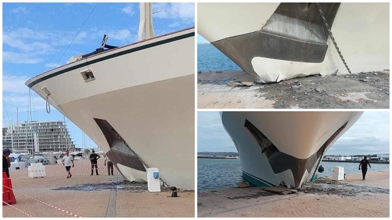 曾在鐵金剛電影亮相，沙特王子逾7億元超級遊艇失控撞毀。(X)