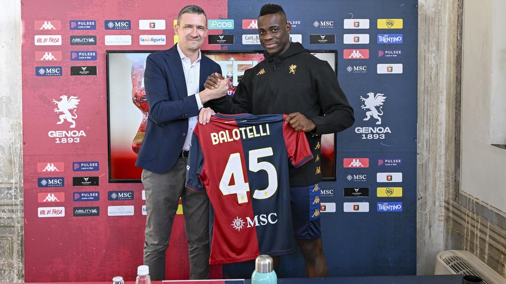 巴洛迪利加盟熱拿亞。(美聯社)