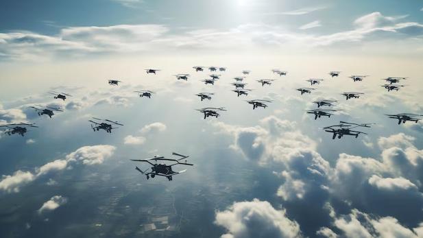 此為無人機隊的設計圖片。(互聯網)