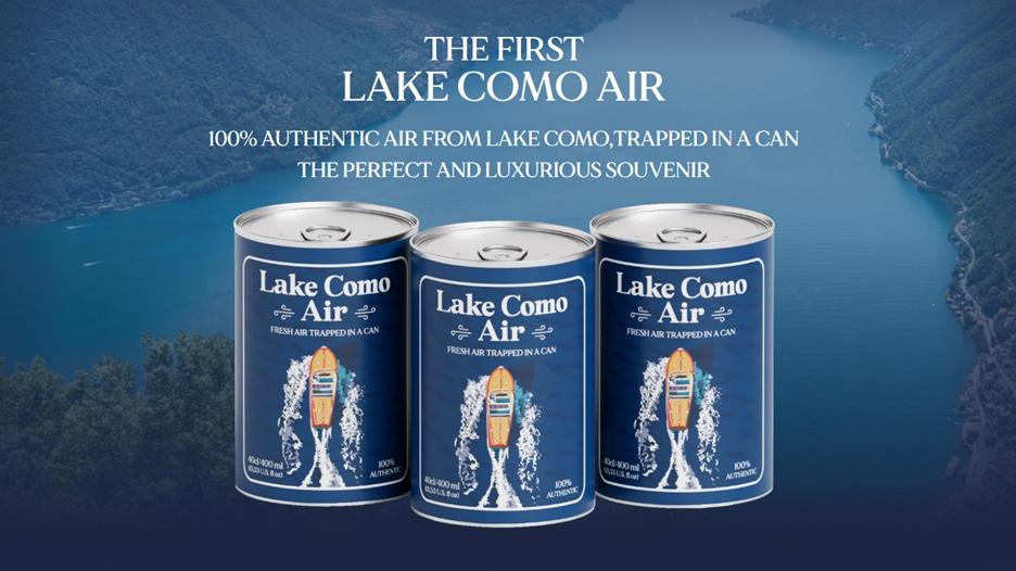 佐治古尼效應？意大利公司賣景點空氣，每罐89元。(網上截圖)