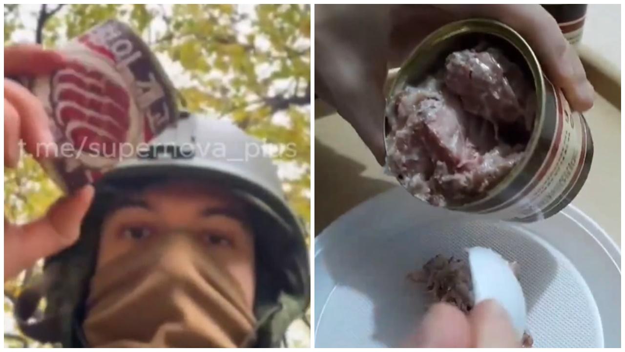 有俄兵獲北韓罐頭，投訴食完才知是狗肉。(X)