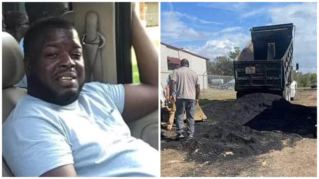 男工遇斗車故障，慘遭滾燙瀝青活埋慘死。(X)