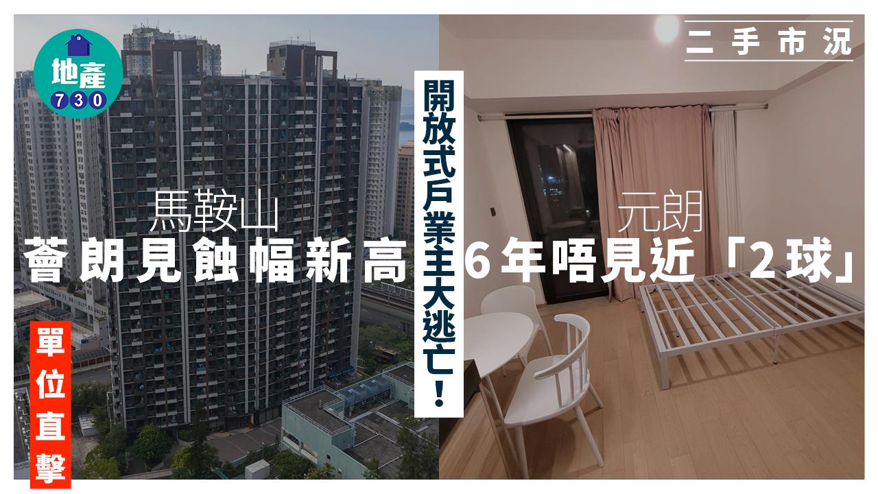 開放式戶業主大逃亡！馬鞍山薈朗見蝕幅新高 元朗6年唔見近「2球」(有圖)｜二手市況