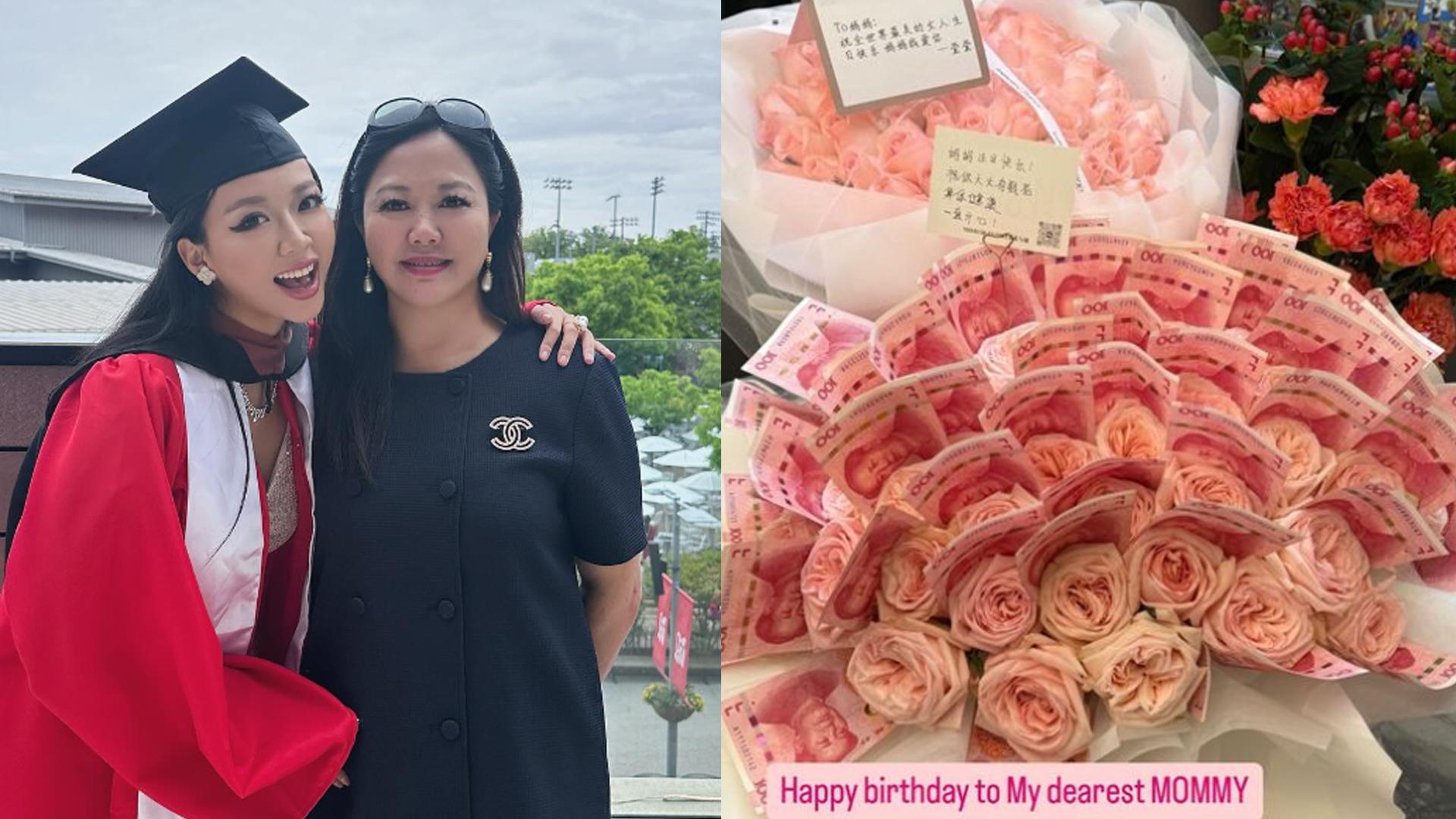 梁嘉莹銀紙花賀媽咪生日 與吳芷靖同場搵楊梓瑤做中間人