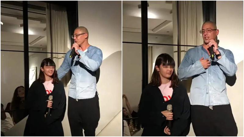 蔣友柏（右）日前與女兒蔣得曦（左）同框。（圖／翻攝自小紅書）