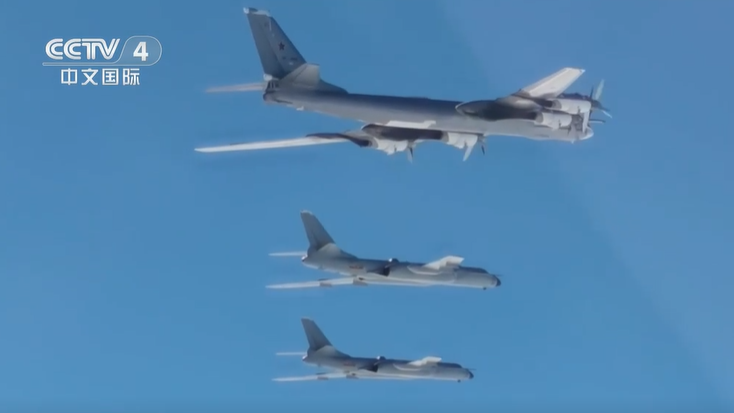 中俄戰機連續兩日在日本海等聯合巡航 國防部︰不針對第三方 