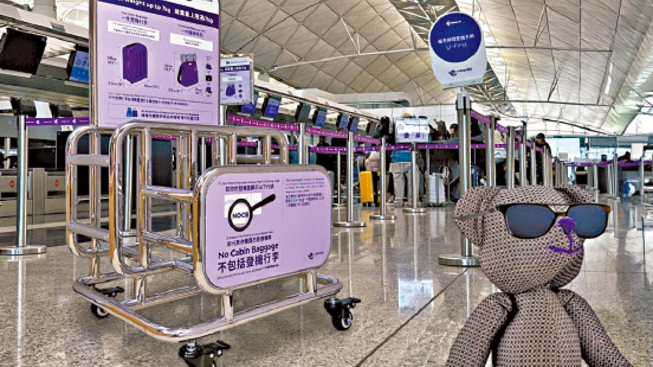 盼提升櫃位閘口效率 HK Express轉新行李架