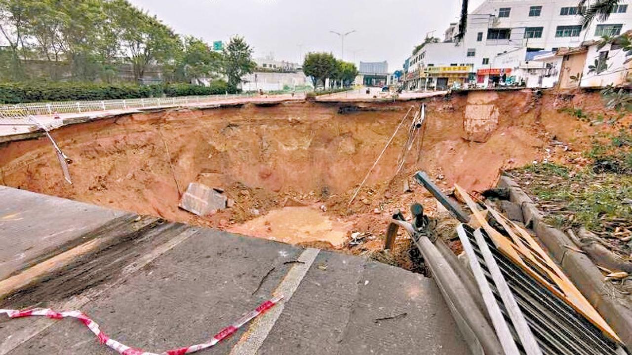 深圳深江鐵路工地路陷 13工人失聯 居民疏散 暫住酒店