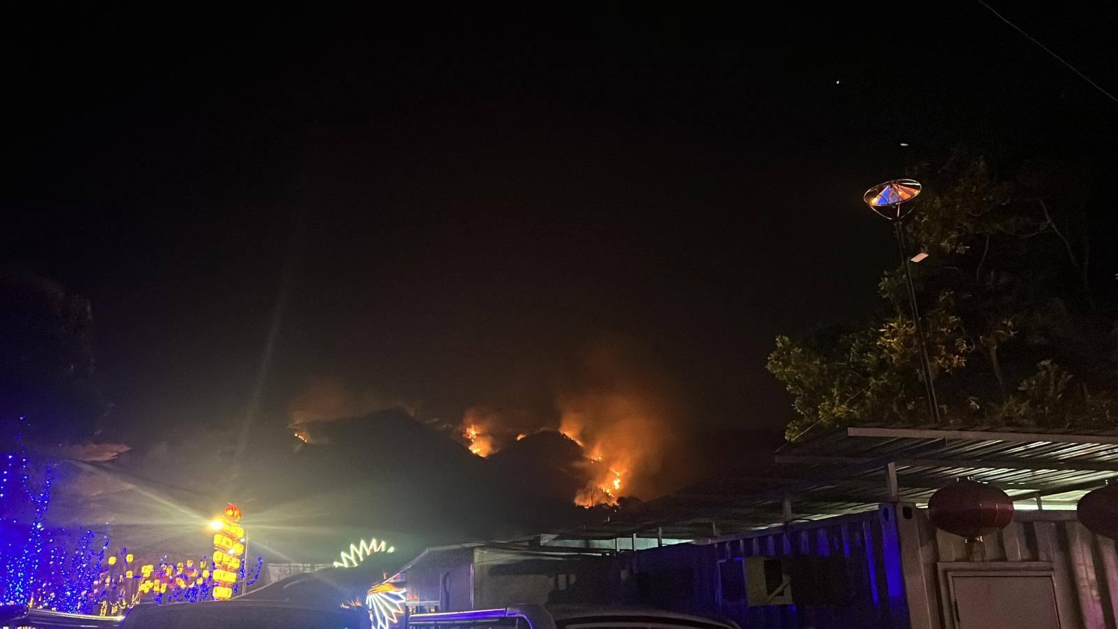 元朗大棠山火(元朗區議員梁明堅FB)