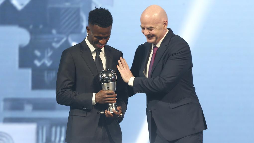 雲尼斯奧斯獲國際足協年度最佳球員的獎項。(美聯社)