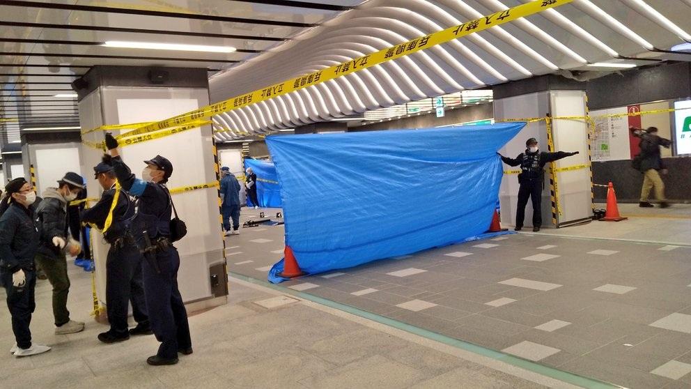 日本神戶的三宮地鐵站發生持刀傷人案。(網上圖片)