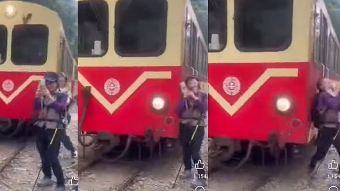 婦遊阿里山只顧打卡 遭火車猛撞「頭扭180度」大難不死(有片)