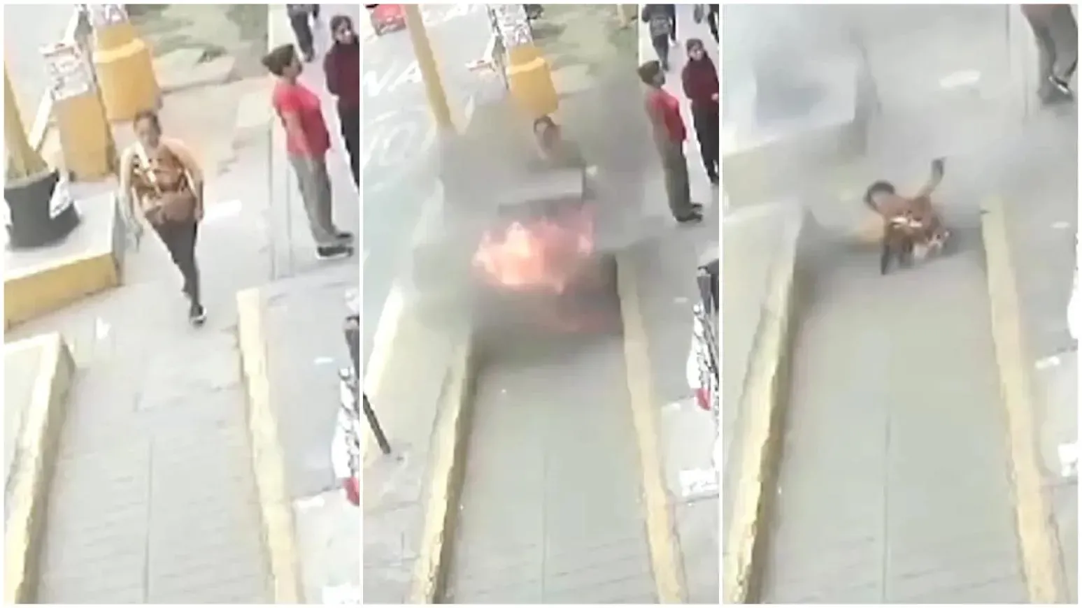 秘魯行人路渠蓋突炸開噴火　女子失足跌入坑洞