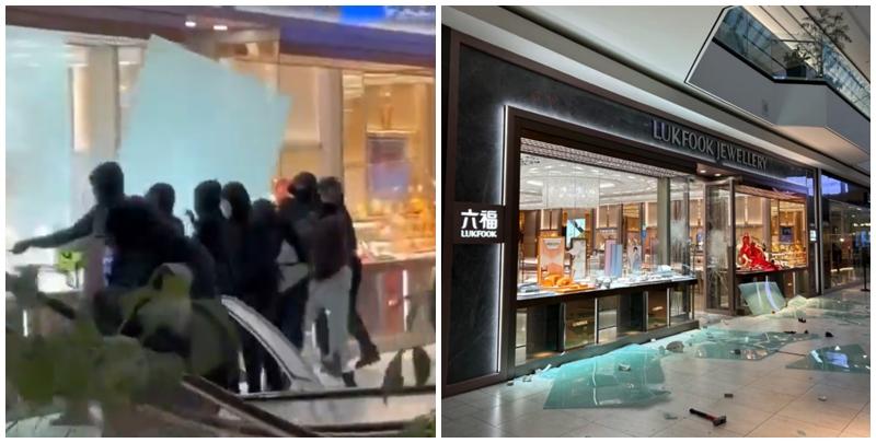 加拿大多倫多萬錦市一個商場內的六福珠寶店周三下午發生劫案，多名蒙面賊在光天化日下打劫該店。