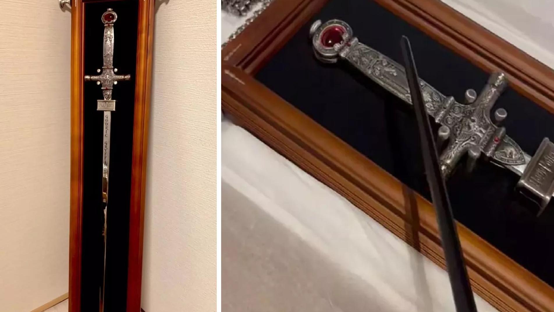 東京哈利波特影城出售的周邊商品「葛來分多之劍」。(互聯網)