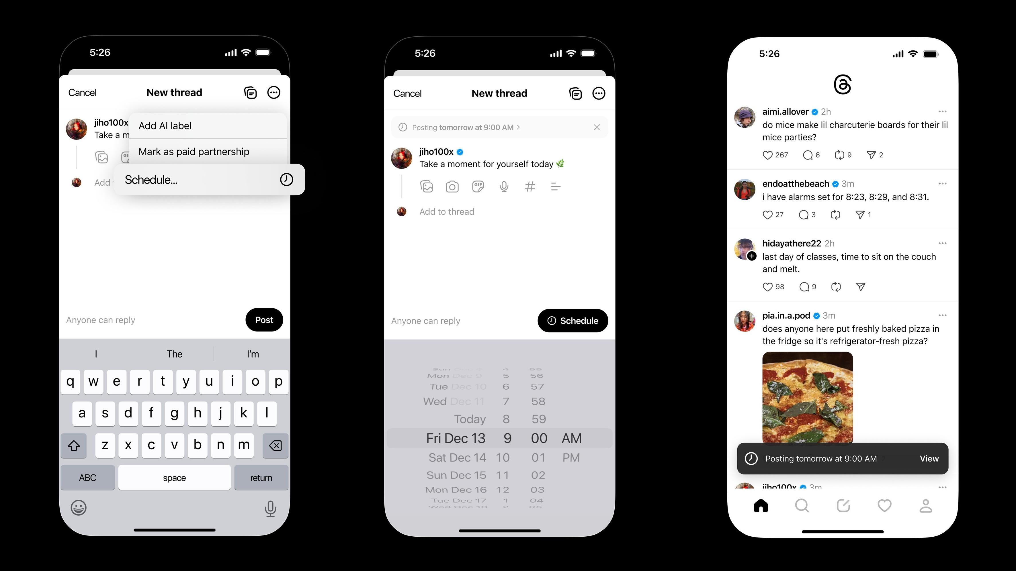 Threads新功能｜排程功能測試中　將可於指定時間出post