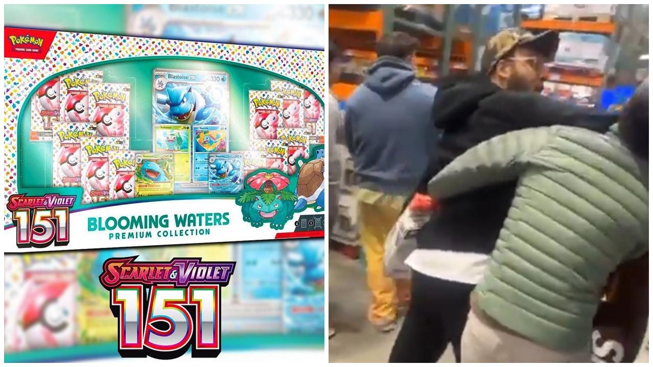 買家鬆踭扭打爭相搶購稀有Pokémon卡，好市多派員看守兼推限購令。(X)