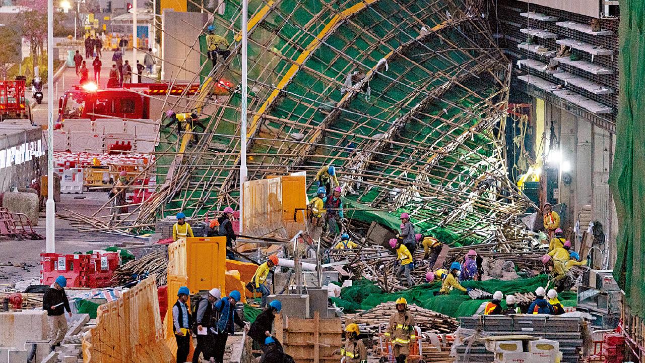 啟德醫院地盤巨型棚架倒塌 11傷4人危殆