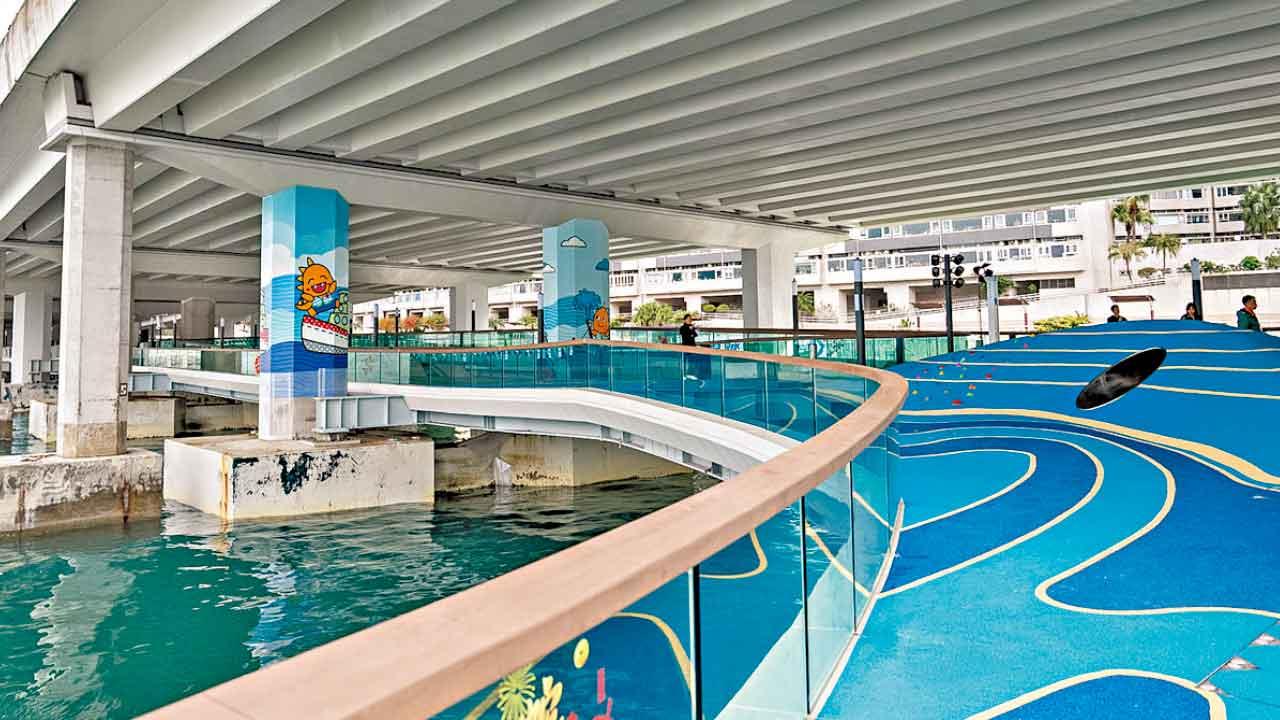 東岸板道西段周日開放 設共享徑健身設施 備開合橋轉盤橋