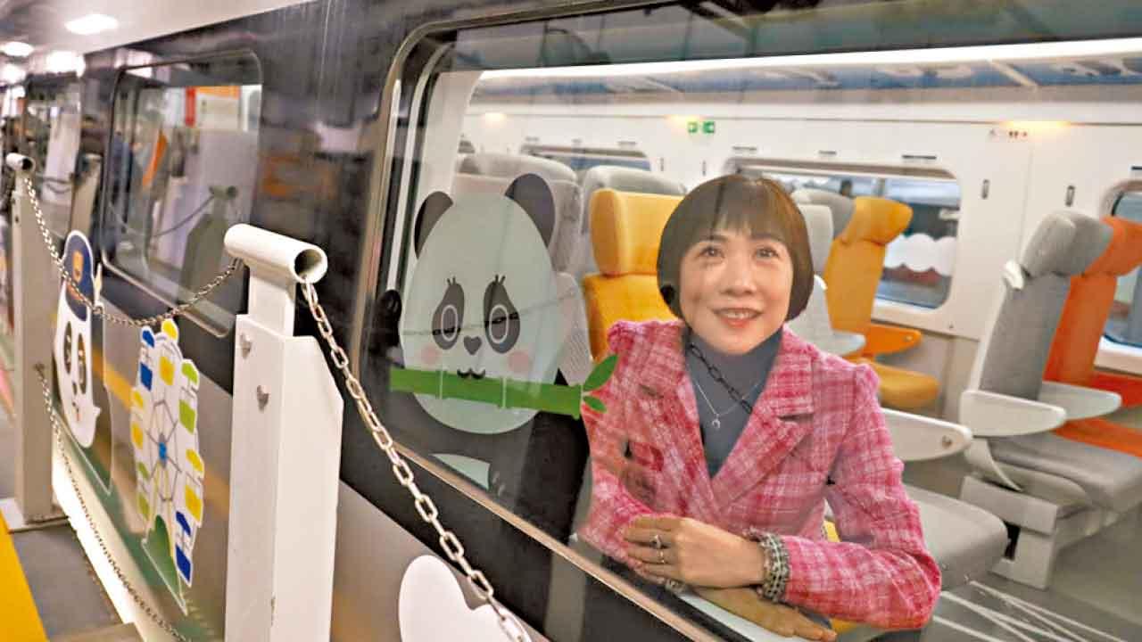 熊貓主題高鐵列車周六首發 港鐵：推廣「無處不熊貓」盛事氛圍