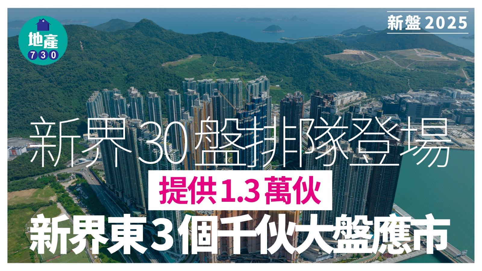 新盤2025｜新界30盤排隊登場 提供1.3萬伙 新界東3個千伙大盤應市