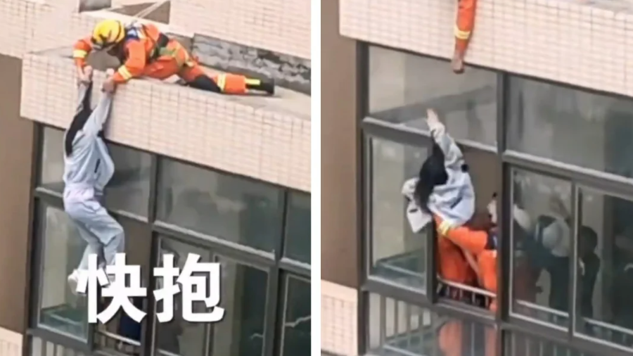 消防員救輕生女子 意外扯甩褲子 3個月後二人結婚了