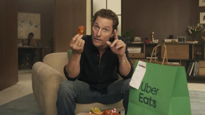馬修麥康納希主演「Uber Eats」成超級碗最受歡迎廣告(有片)