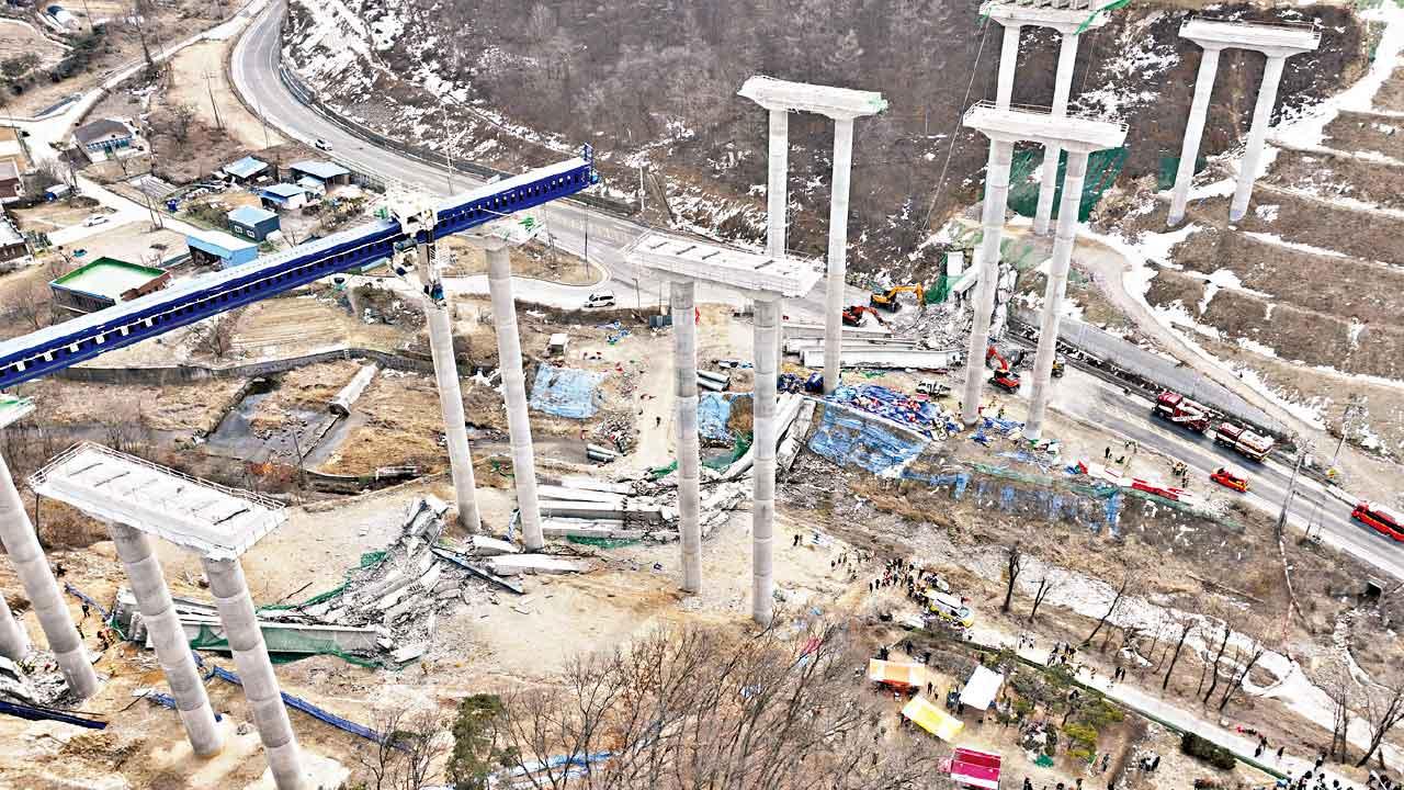 韓施工大橋突塌活埋10工人 4死6傷死者包括2中國人