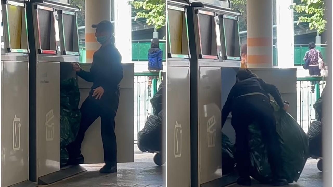 網傳智慧回收桶中門大開　女子疑直放回收袋「呃秤」騙積分 (有片)