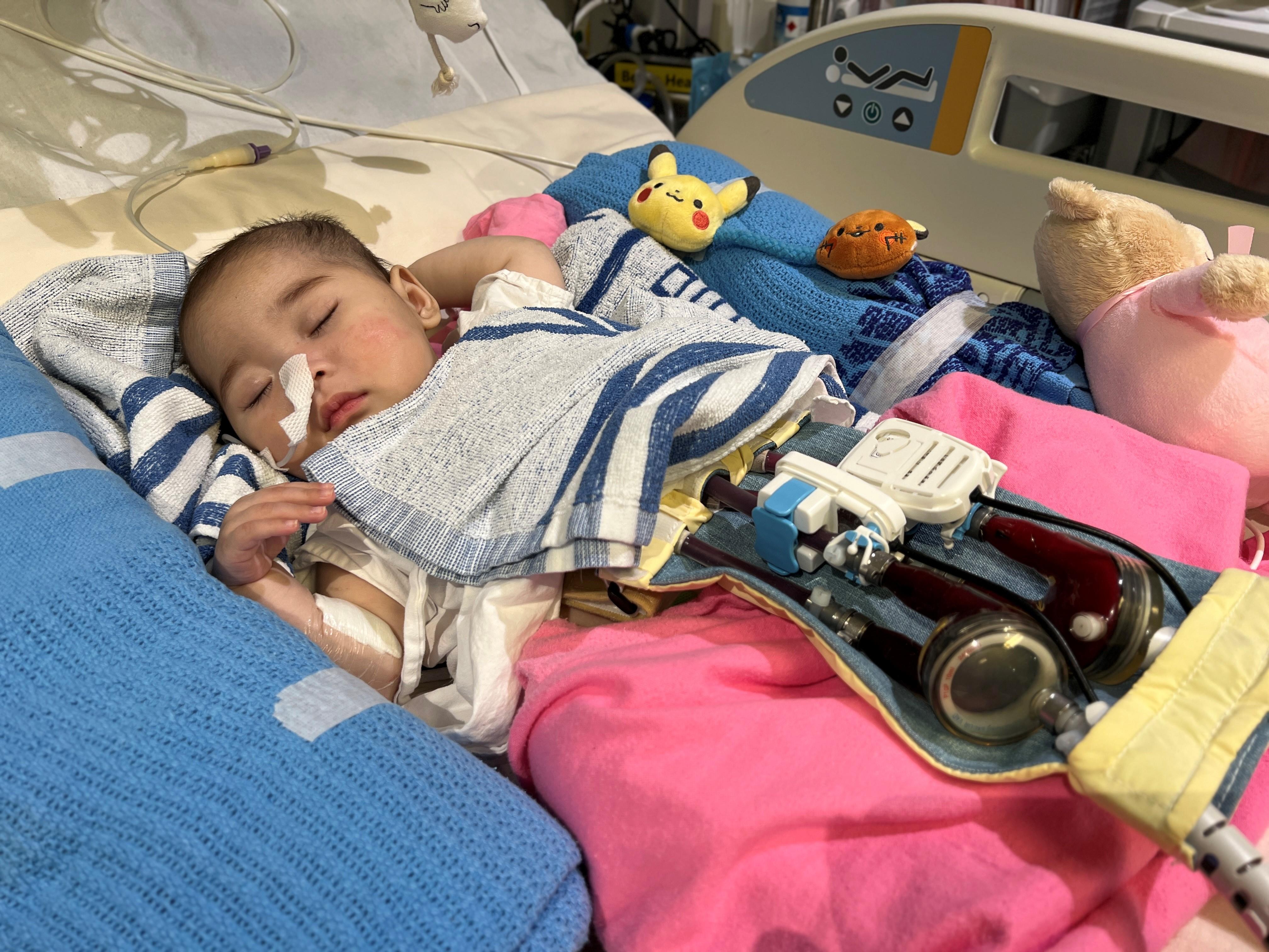 7個月大B女「祈祈」仍未有合適心臟續命。