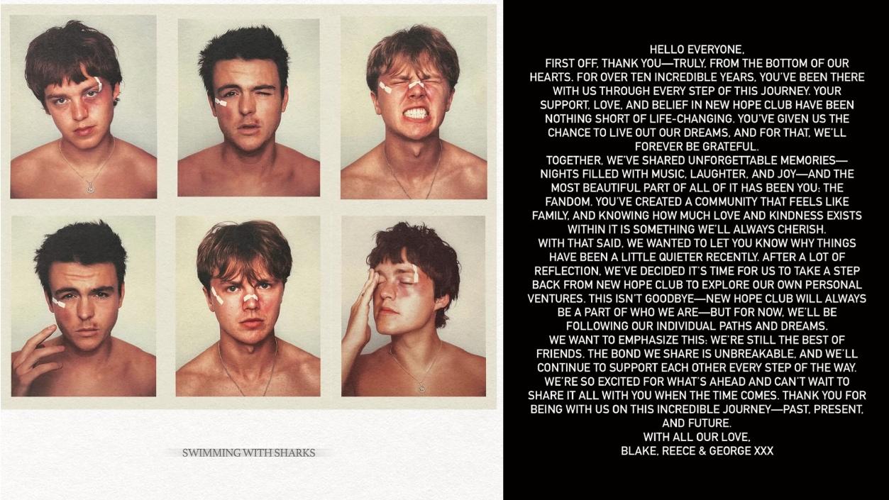 英國男團New Hope Club宣布解散 結束9年組合生涯