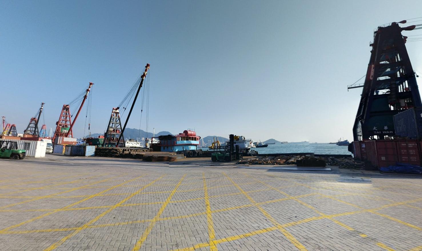 昂船洲貨物裝卸區。（Google地圖截圖）